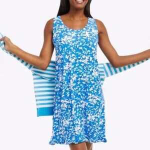 Draper James Nightgown Blue Floral S/M